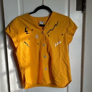 Funky 80s Golden Yellow Top